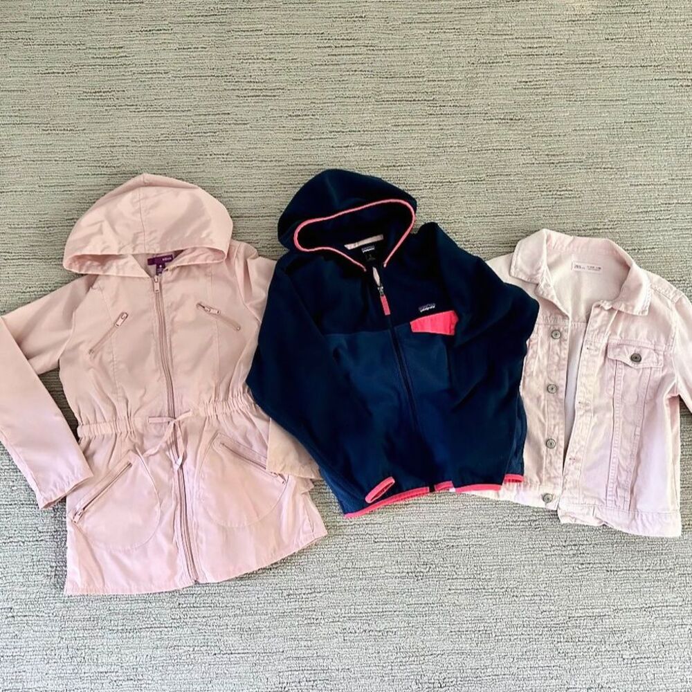 PATAGONIA, AQUA, ZARA Darling Girls Jackets Lot of 3!! NEW & LIKE NEW!!